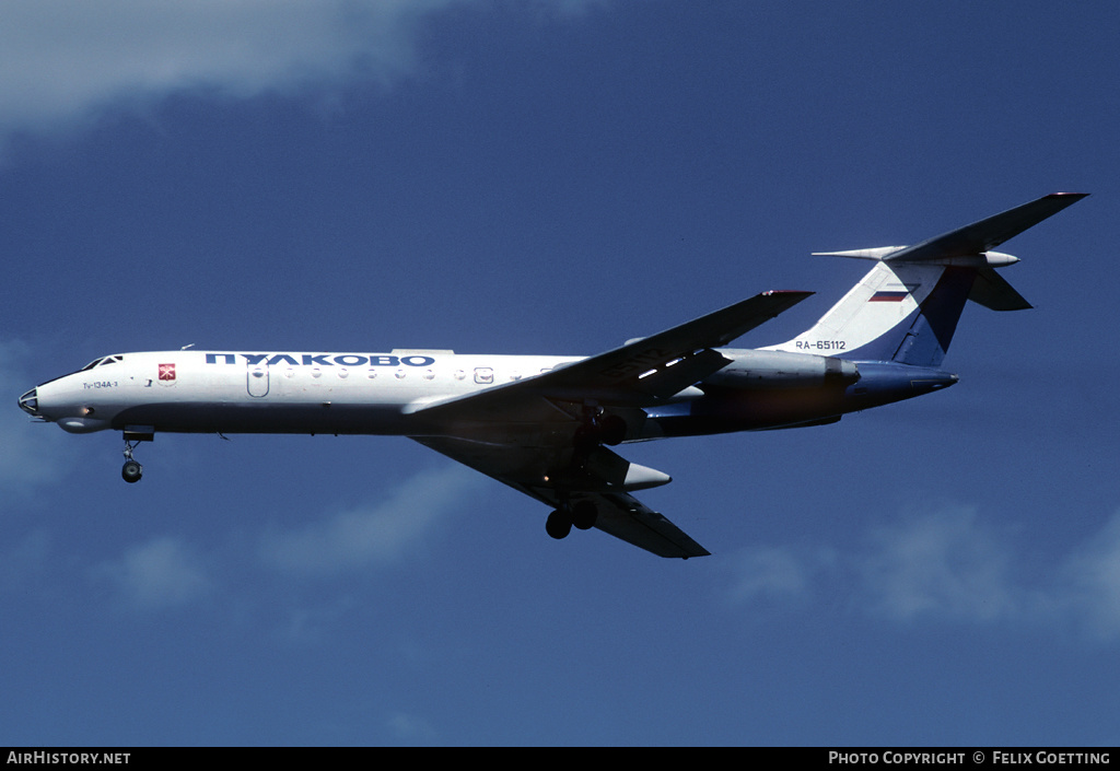 Aircraft Photo of RA-65112 | Tupolev Tu-134A-3 | Pulkovo Airlines | AirHistory.net #334268