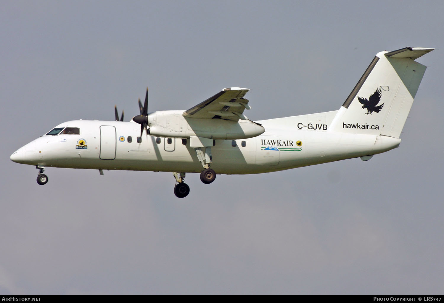 Aircraft Photo of C-GJVB | De Havilland Canada DHC-8-102 Dash 8 | Hawkair Aviation Services | AirHistory.net #334303