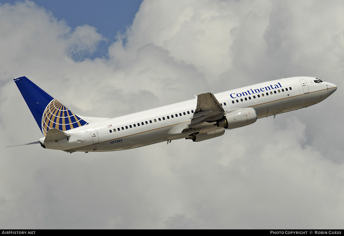 Aircraft Photo of N17245 | Boeing 737-824 | Continental Airlines | AirHistory.net #334419