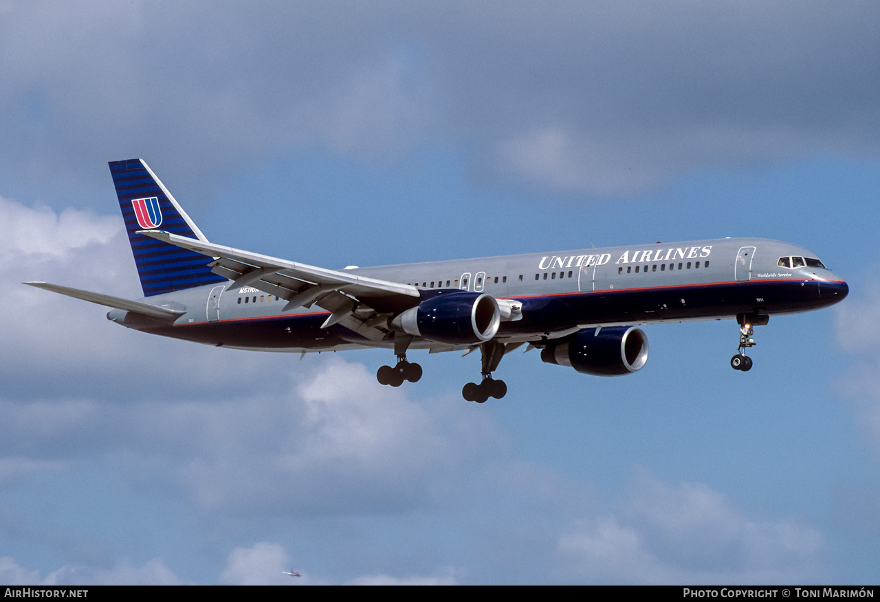 Aircraft Photo of N511UA | Boeing 757-222 | United Airlines | AirHistory.net #334491