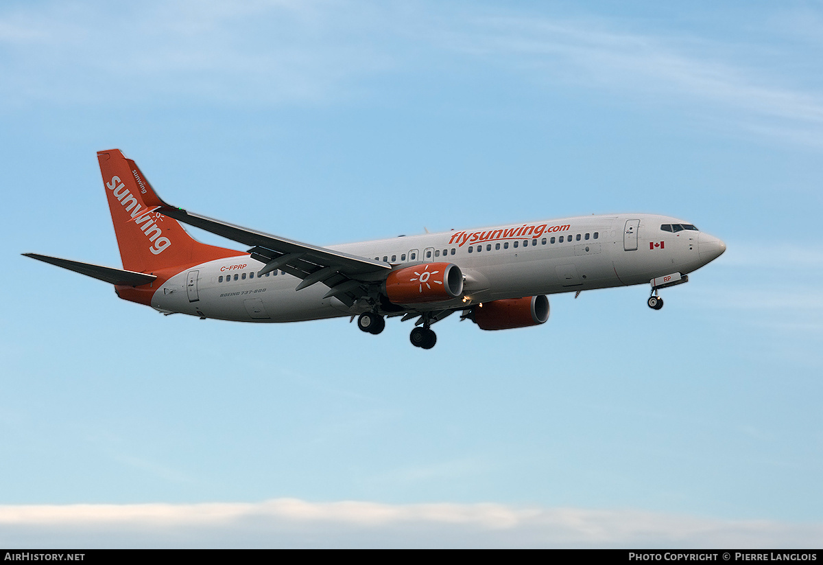 Aircraft Photo of C-FPRP | Boeing 737-8FH | Sunwing Airlines | AirHistory.net #334559