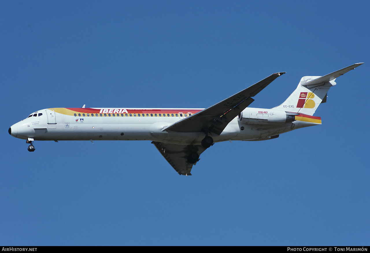 Aircraft Photo of EC-EXG | McDonnell Douglas MD-87 (DC-9-87) | Iberia | AirHistory.net #334648