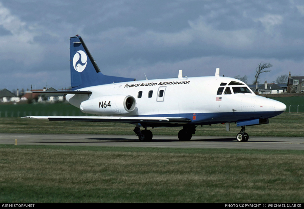 Aircraft Photo of N64 | North American Rockwell NA-380 Sabreliner 75A | FAA - Federal Aviation Administration | AirHistory.net #334761