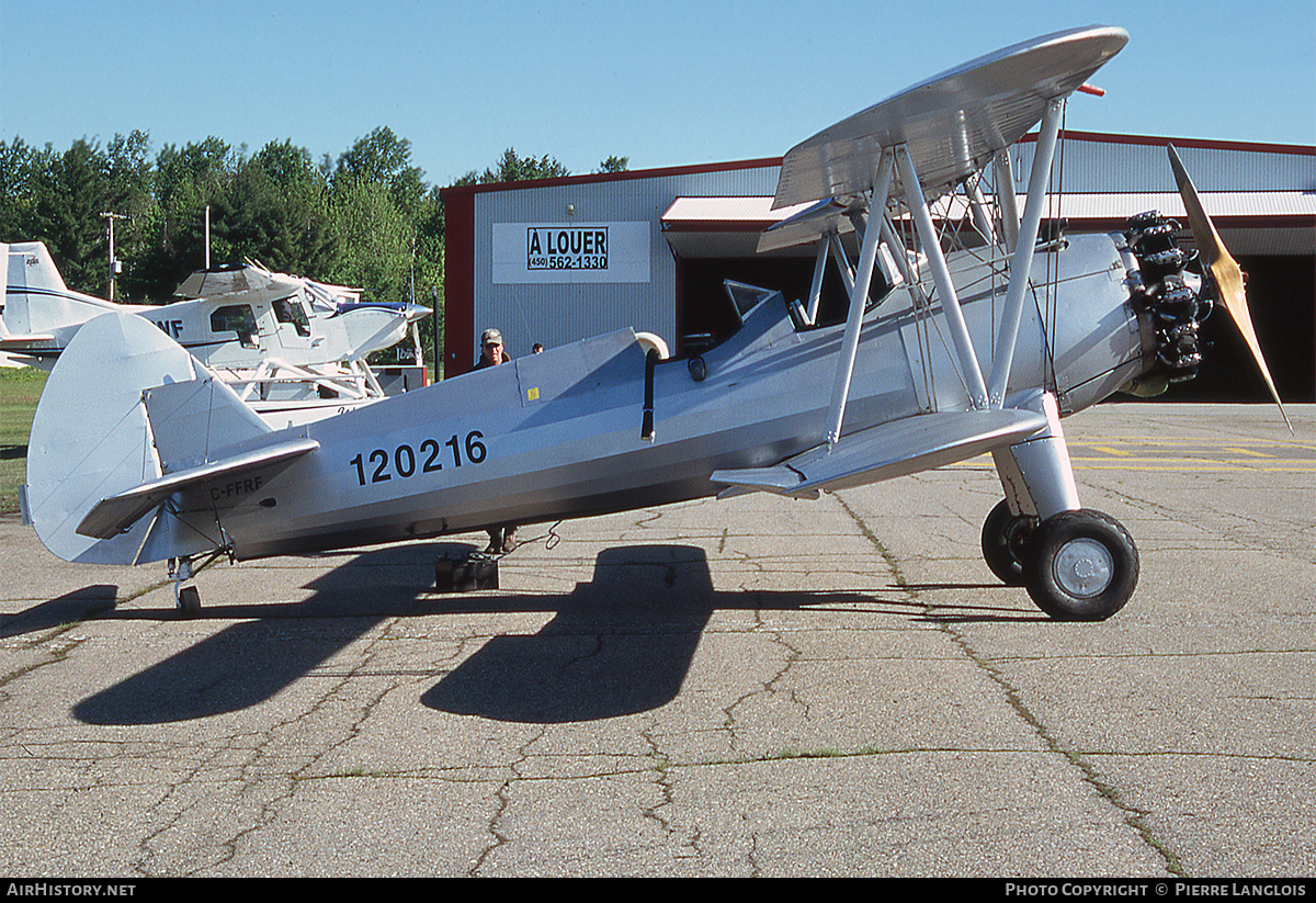 Aircraft Photo of C-FFRF | Stearman PT-13B/R670 Kaydet (A75) | AirHistory.net #334864