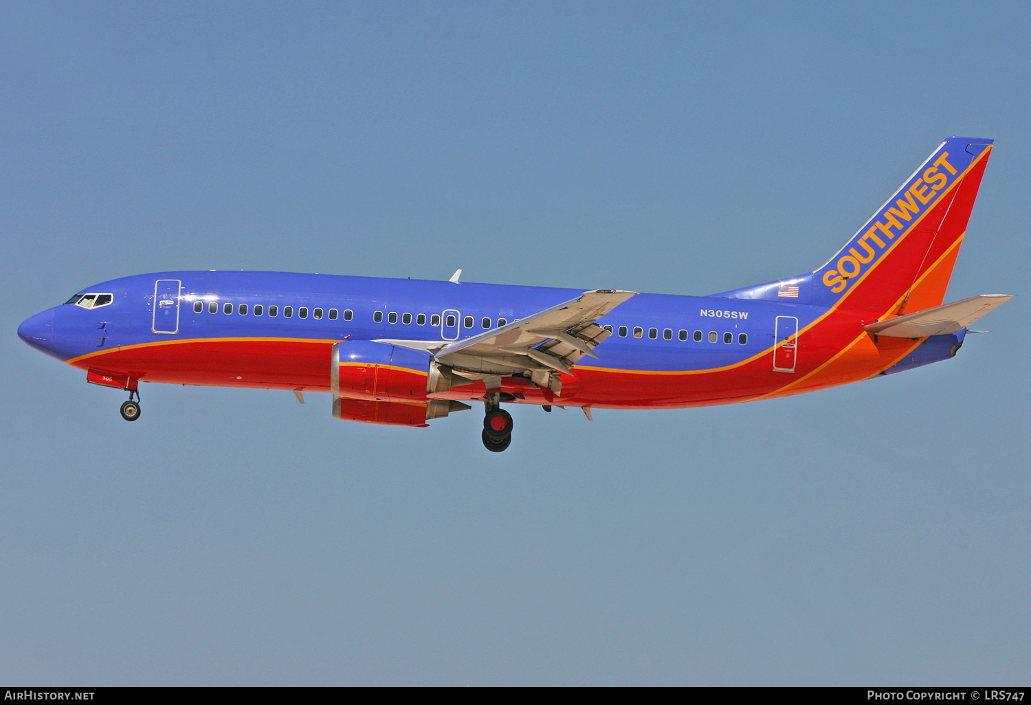 Aircraft Photo of N305SW | Boeing 737-3H4 | Southwest Airlines | AirHistory.net #334899