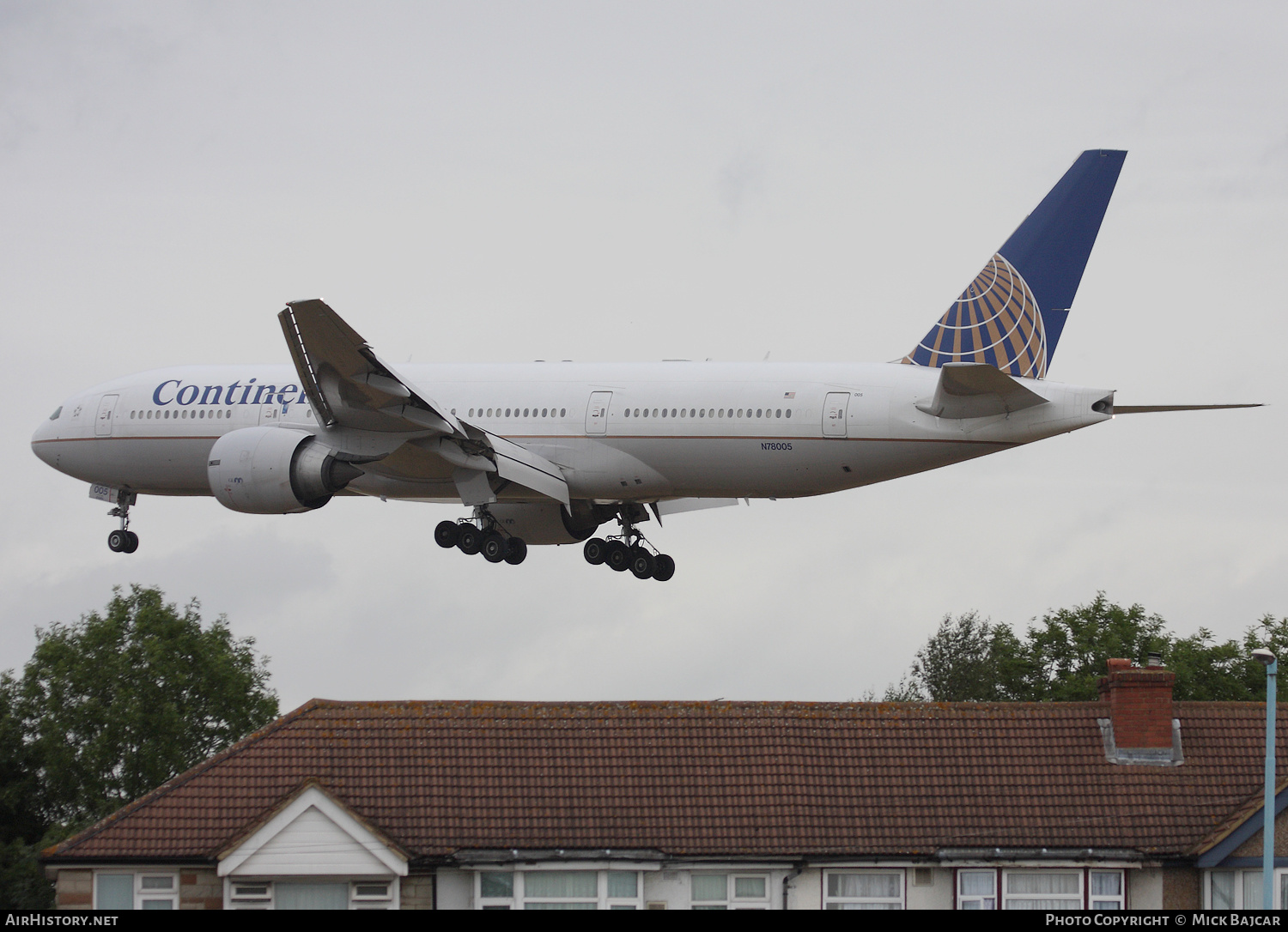 Aircraft Photo of N78005 | Boeing 777-224/ER | Continental Airlines | AirHistory.net #335010