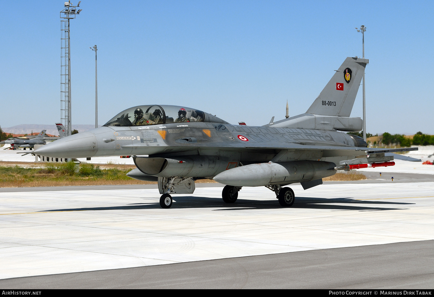 Aircraft Photo of 88-0013 | General Dynamics F-16DG Night Falcon | Turkey - Air Force | AirHistory.net #335103