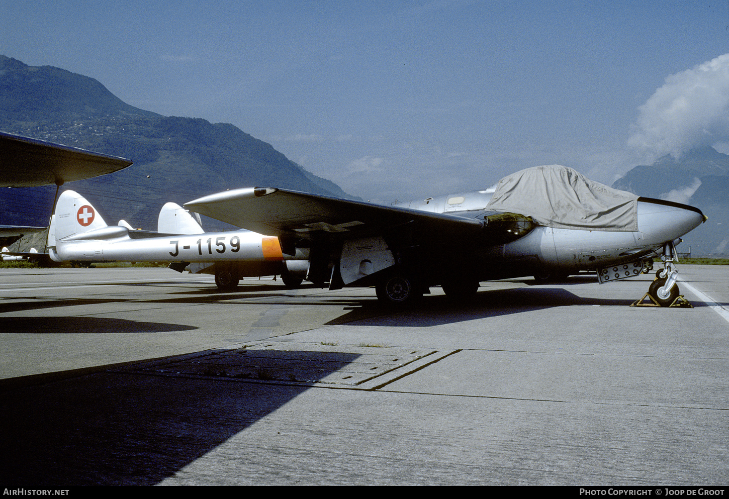 Aircraft Photo of J-1159 | De Havilland D.H. 100 Vampire FB6 | Switzerland - Air Force | AirHistory.net #335214