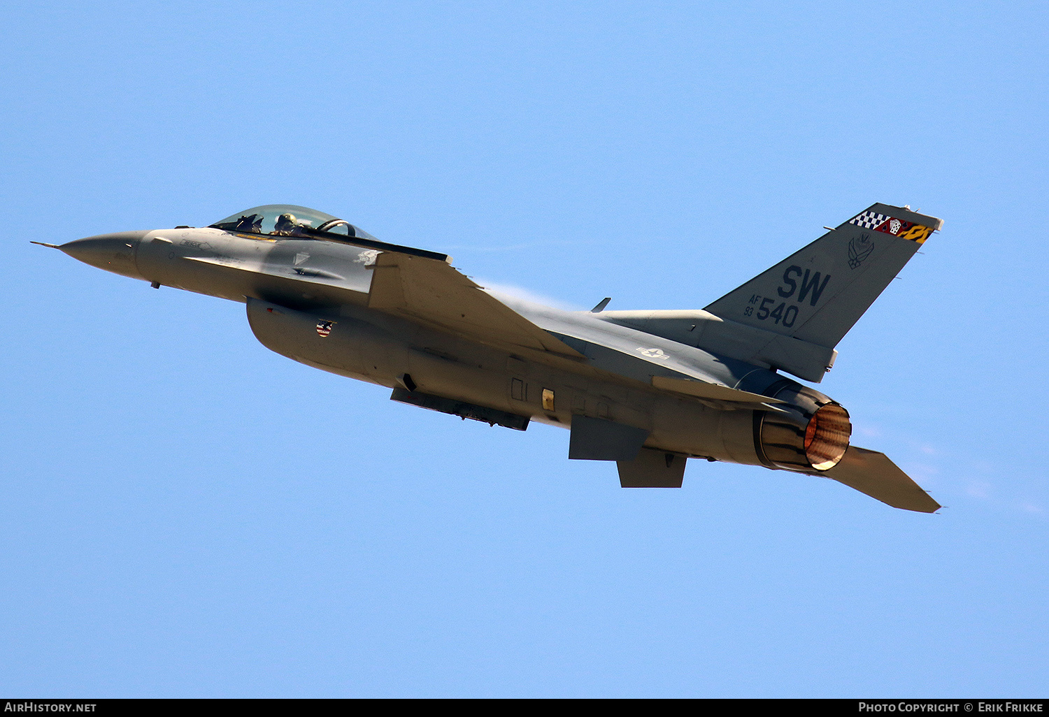 Aircraft Photo of 93-0540 / AF93-540 | Lockheed F-16CM Fighting Falcon | USA - Air Force | AirHistory.net #335294