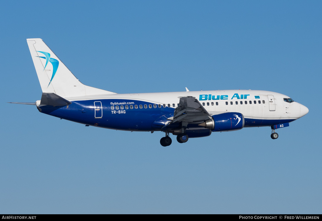 Aircraft Photo of YR-BAG | Boeing 737-5L9 | Blue Air | AirHistory.net #335644