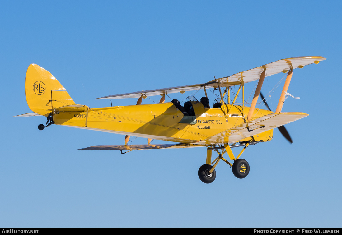Aircraft Photo of N8233 | De Havilland D.H. 82A Tiger Moth II | Rijksluchtvaartschool - RLS | AirHistory.net #335651