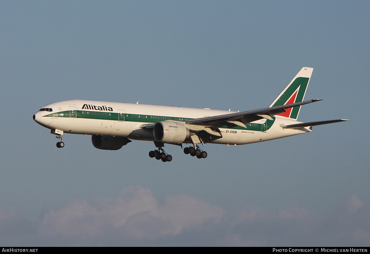Aircraft Photo of EI-DBM | Boeing 777-243/ER | Alitalia | AirHistory.net #335680