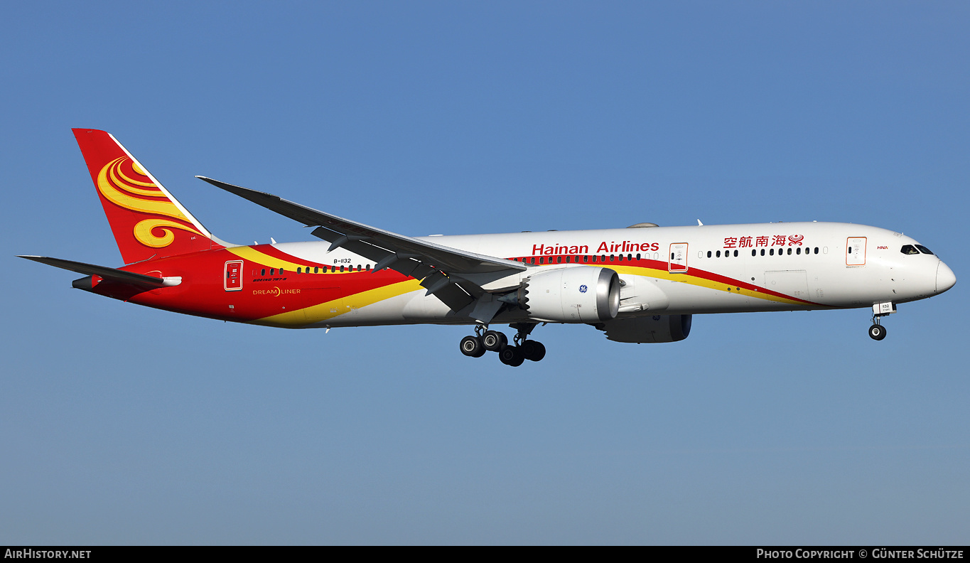 Aircraft Photo of B-1132 | Boeing 787-9 Dreamliner | Hainan Airlines | AirHistory.net #335692