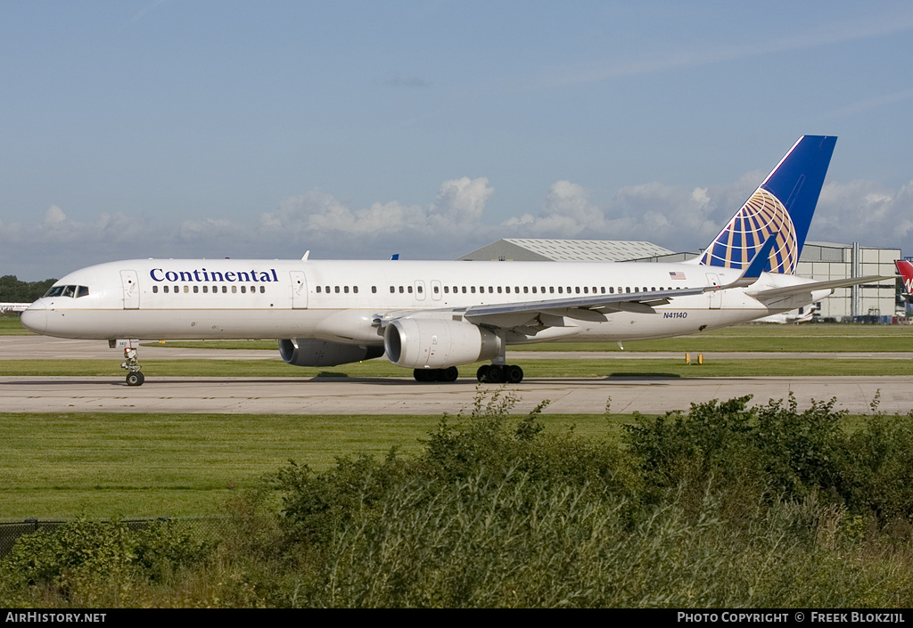 Aircraft Photo of N41140 | Boeing 757-224 | Continental Airlines | AirHistory.net #336005