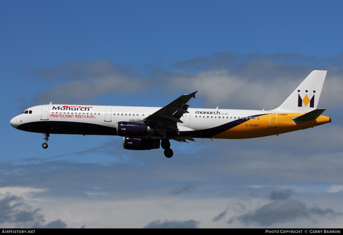 Aircraft Photo of G-OZBP | Airbus A321-231 | Monarch Airlines | AirHistory.net #336006