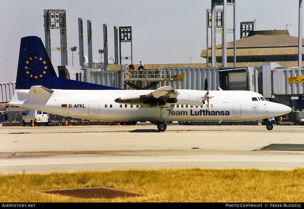 Aircraft Photo of D-AFKL | Fokker 50 | Team Lufthansa | AirHistory.net #336023