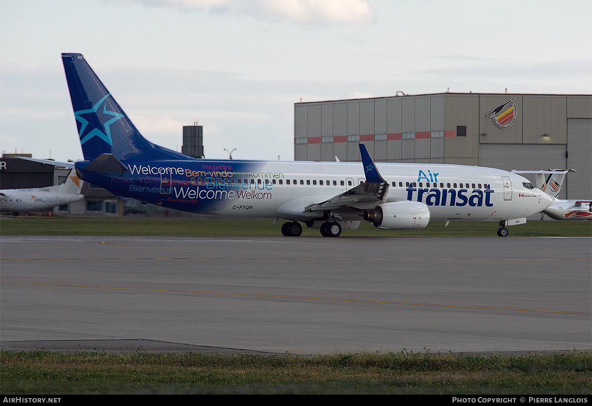 Aircraft Photo of C-FYQN | Boeing 737-8AS | Air Transat | AirHistory.net #336040