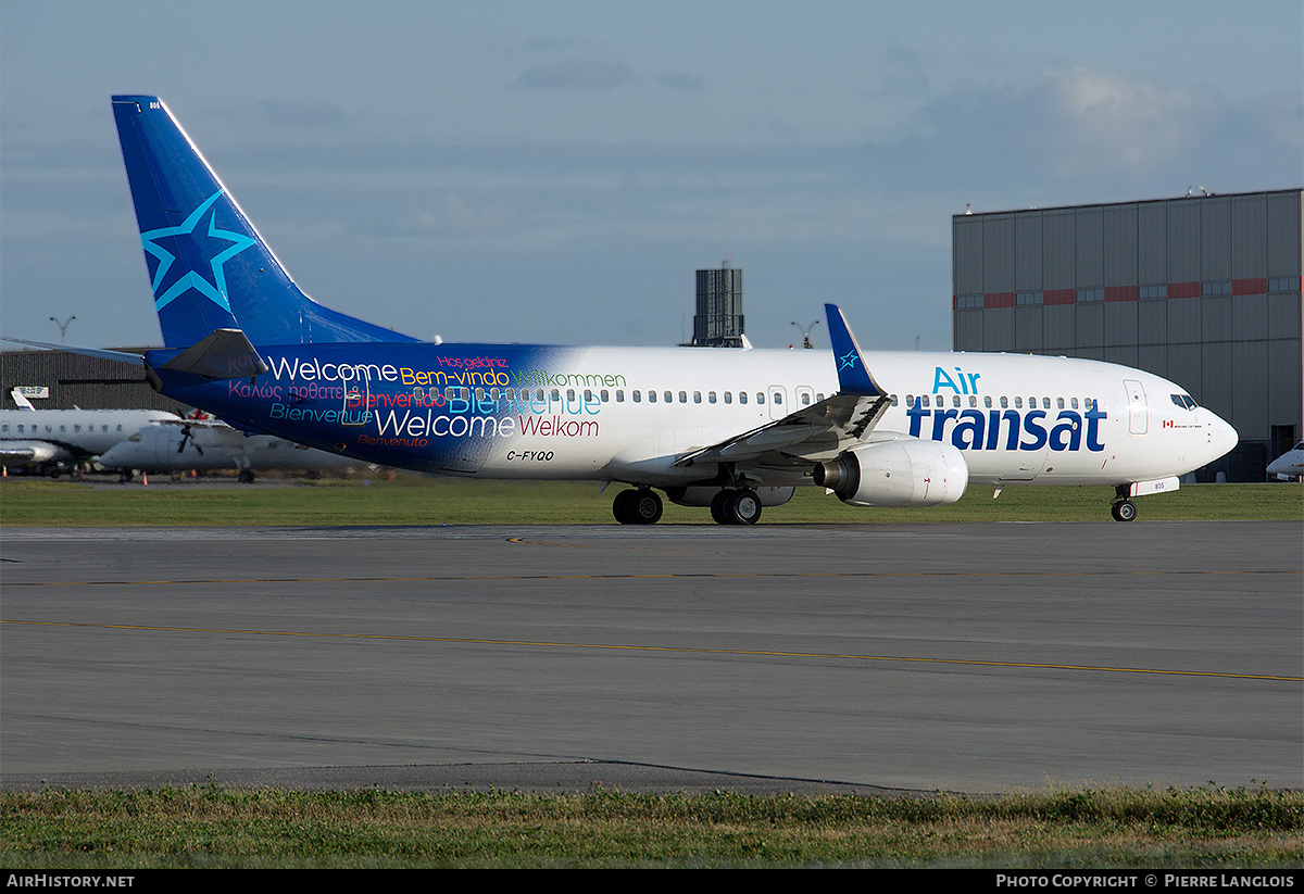 Aircraft Photo of C-FYQO | Boeing 737-8AS | Air Transat | AirHistory.net #336060