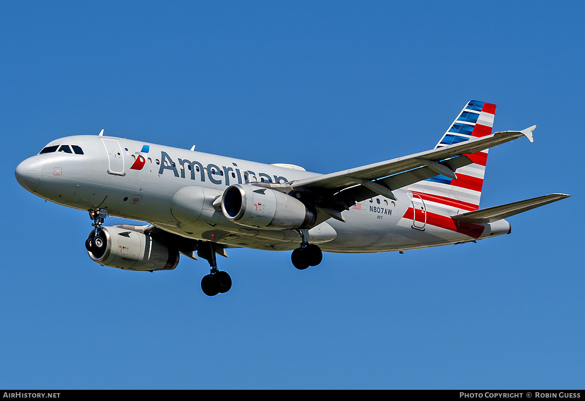 Aircraft Photo of N807AW | Airbus A319-132 | American Airlines | AirHistory.net #336115