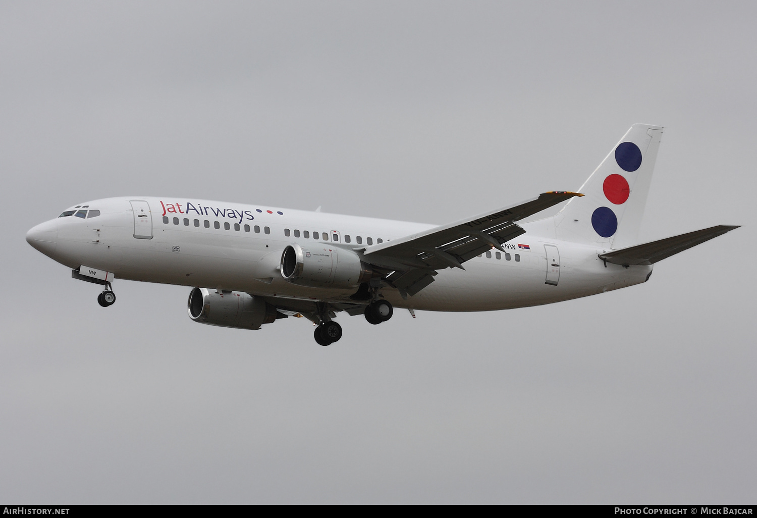 Aircraft Photo of YU-ANW | Boeing 737-3H9 | Jat Airways | AirHistory.net #336270