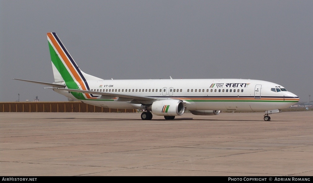 Aircraft Photo of VT-SIK | Boeing 737-81Q | Air Sahara | AirHistory.net #336277