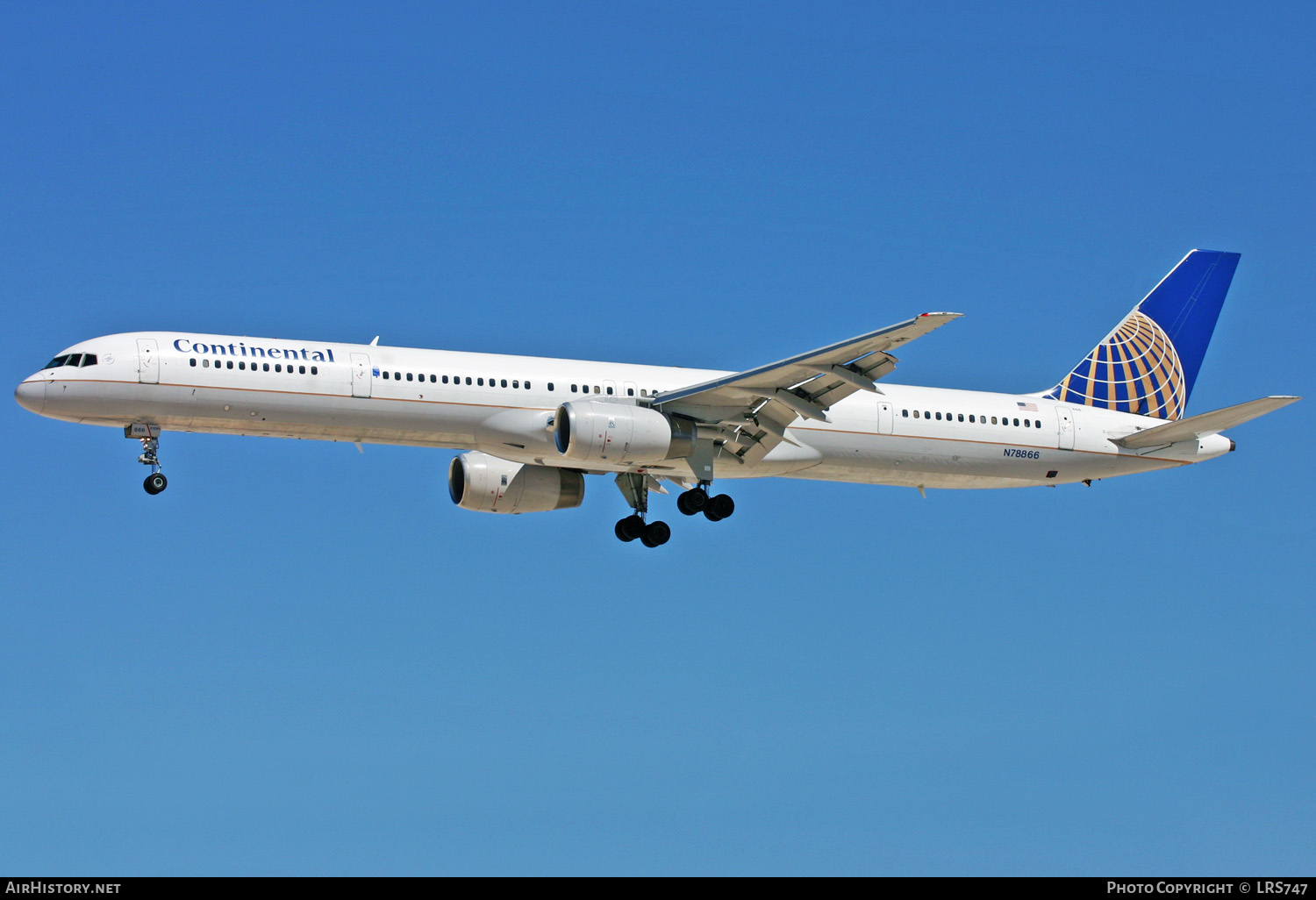 Aircraft Photo of N78866 | Boeing 757-33N | Continental Airlines | AirHistory.net #336303