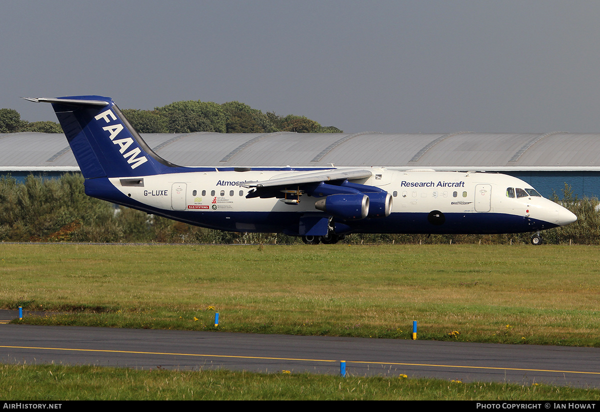 Aircraft Photo of G-LUXE | British Aerospace BAe-146-301/ARA | FAAM - Facility for Airborne Atmospheric Measurements | AirHistory.net #336314
