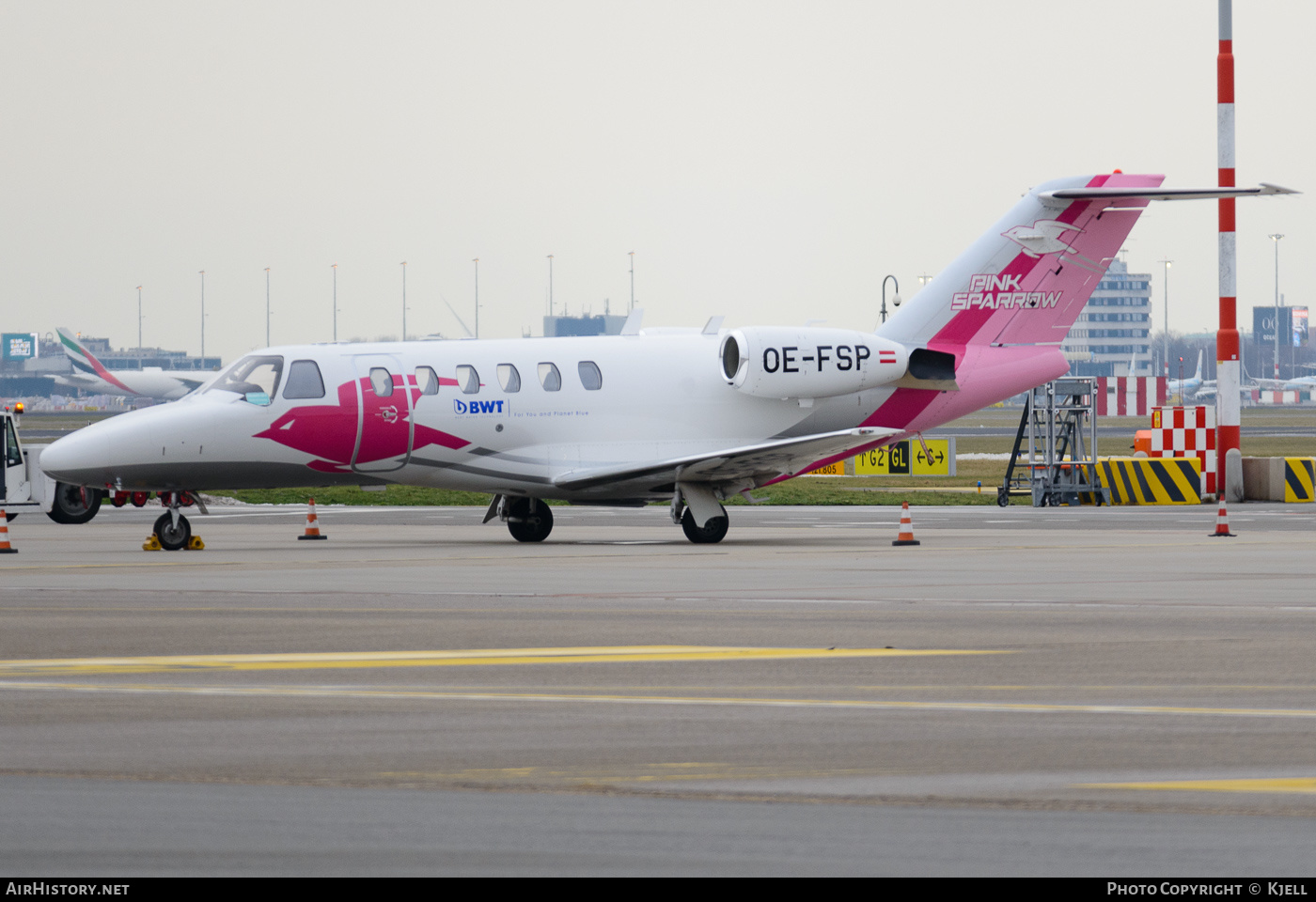 Aircraft Photo of OE-FSP | Cessna 525A CitationJet CJ2 | Pink Sparrow | AirHistory.net #336430