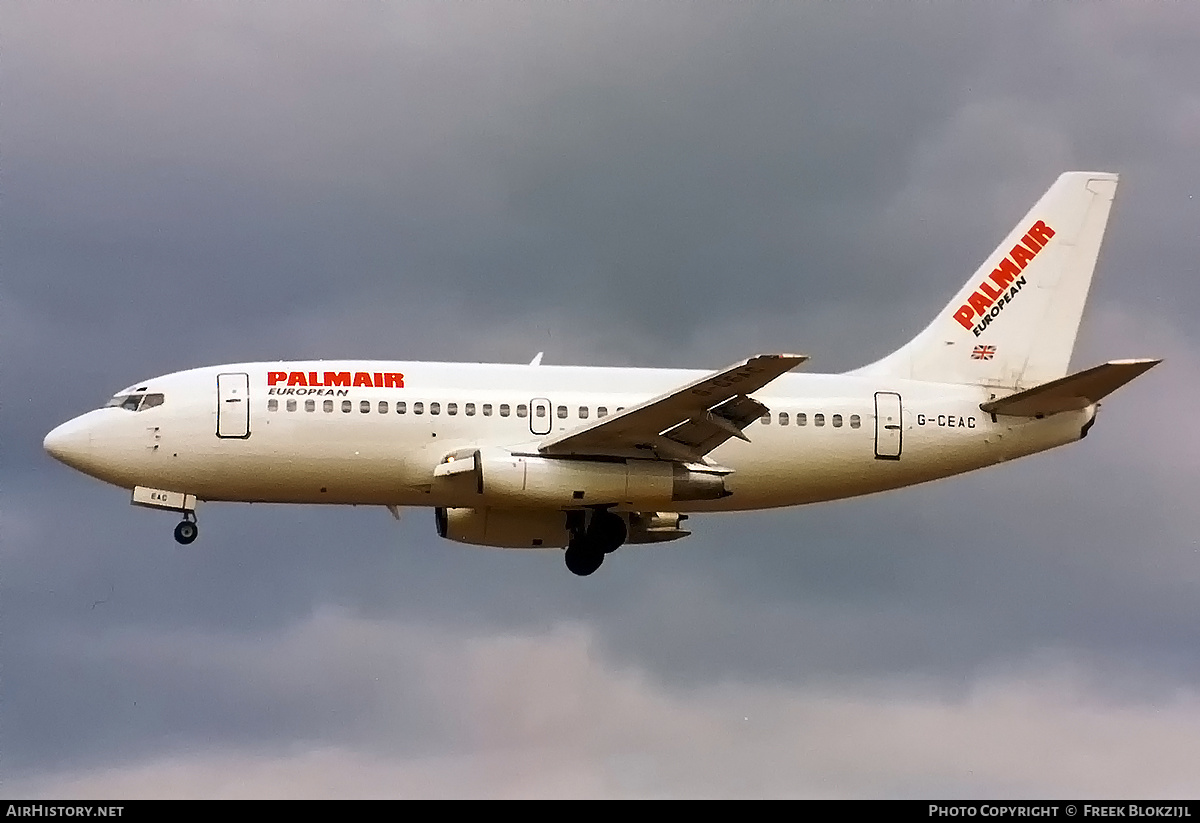 Aircraft Photo of G-CEAC | Boeing 737-229/Adv | Palmair | AirHistory.net #336548