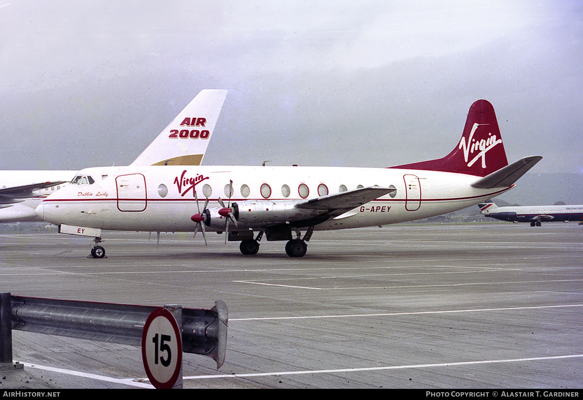 Aircraft Photo of G-APEY | Vickers 806 Viscount | Virgin Atlantic Airways | AirHistory.net #336557