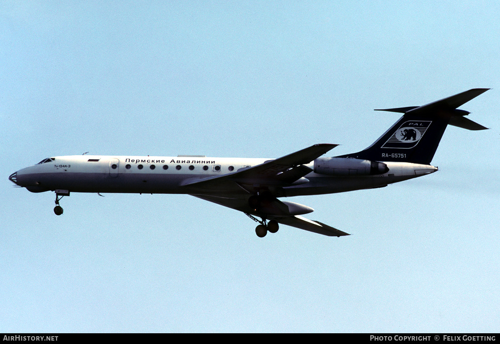 Aircraft Photo of RA-65751 | Tupolev Tu-134A-3 | Perm Airlines - PAL | AirHistory.net #337137