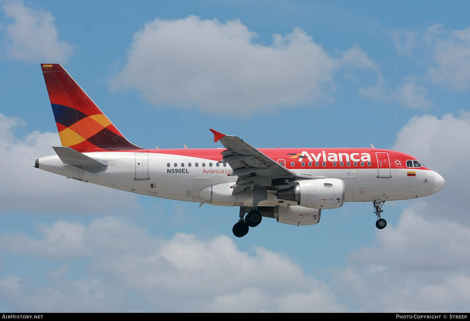 Aircraft Photo of N590EL | Airbus A318-111 | Avianca | AirHistory.net #337469