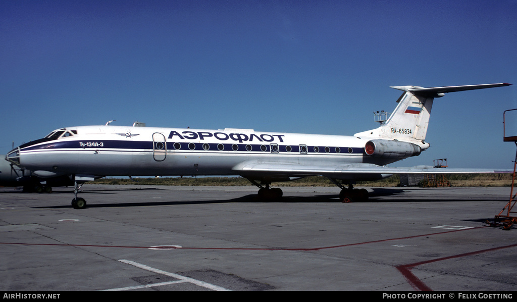 Aircraft Photo of RA-65834 | Tupolev Tu-134A-3 | Aeroflot | AirHistory.net #337800