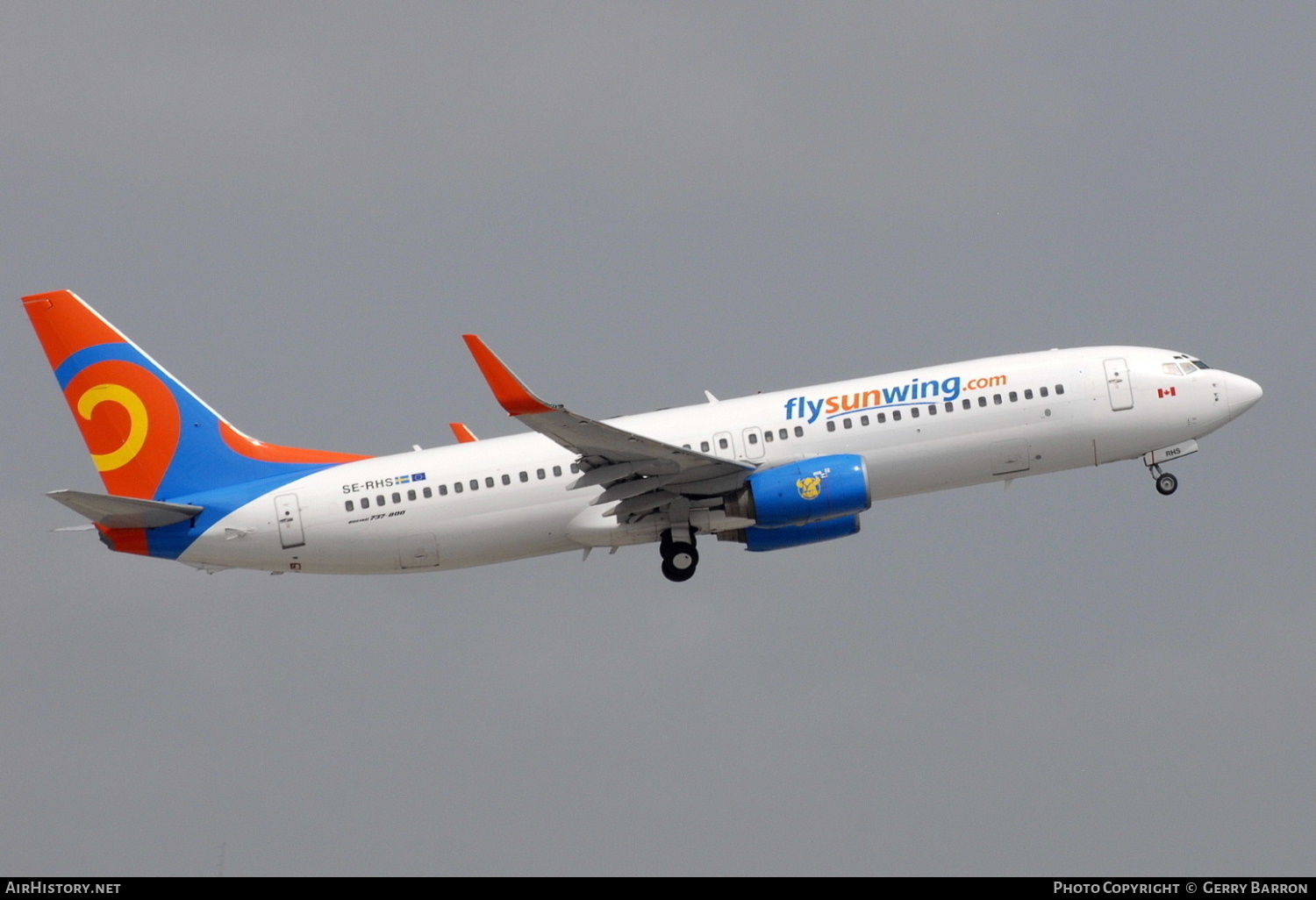 Aircraft Photo of SE-RHS | Boeing 737-86N | Sunwing Airlines | AirHistory.net #337860