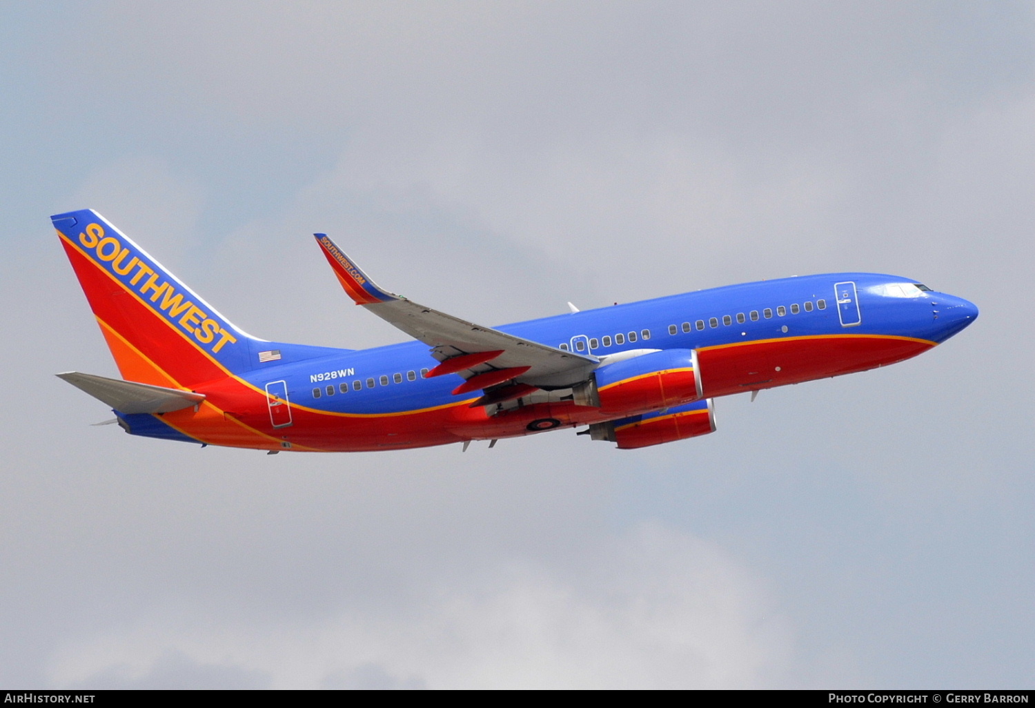 Aircraft Photo of N928WN | Boeing 737-7H4 | Southwest Airlines | AirHistory.net #337864