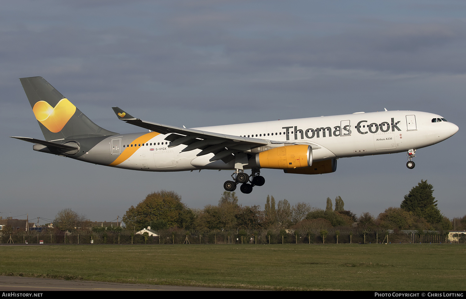 Aircraft Photo of G-VYGK | Airbus A330-243 | Thomas Cook Airlines | AirHistory.net #337981