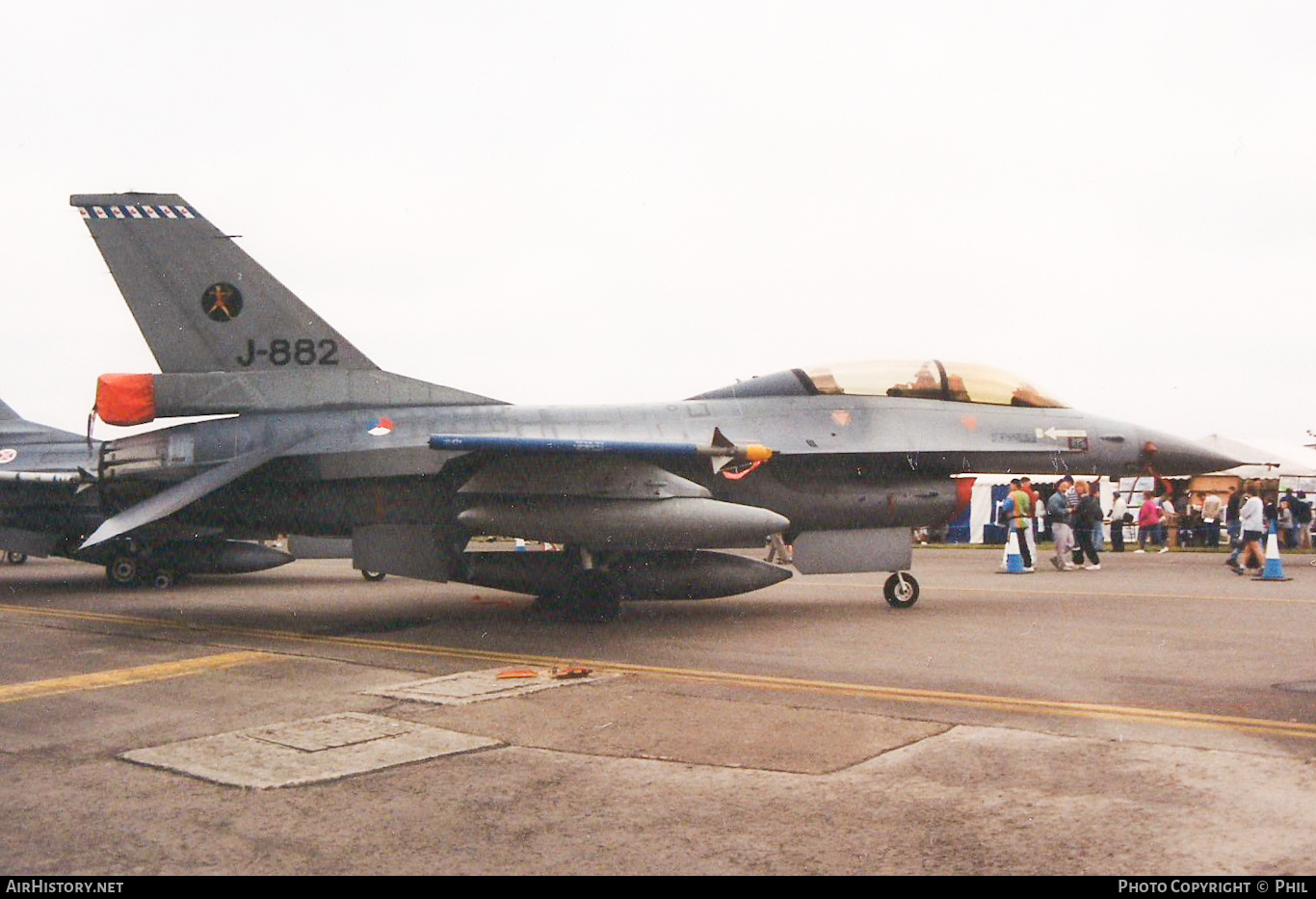Aircraft Photo of J-882 | General Dynamics F-16B Fighting Falcon | Netherlands - Air Force | AirHistory.net #338016