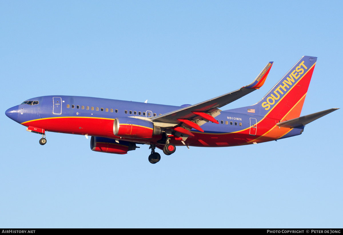 Aircraft Photo of N910WN | Boeing 737-7H4 | Southwest Airlines | AirHistory.net #338045