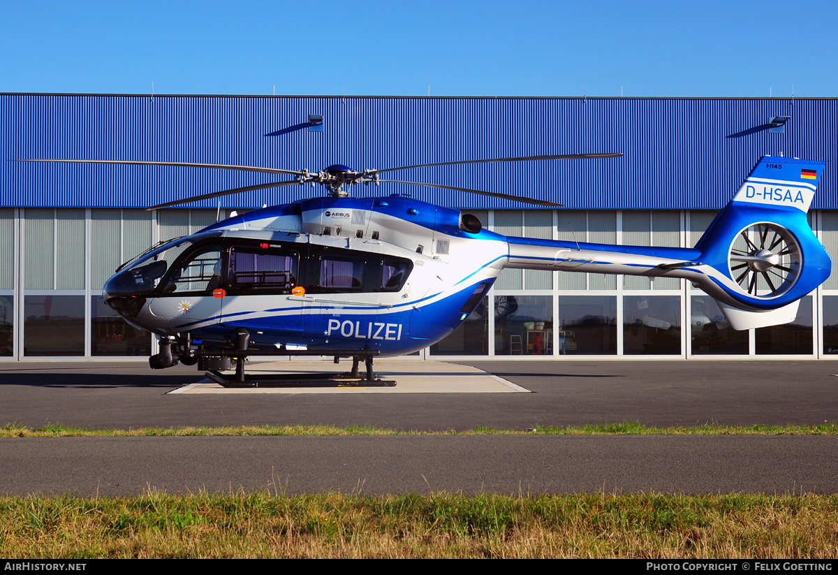 Aircraft Photo of D-HSAA | Airbus Helicopters H-145T-2 | Polizei | AirHistory.net #338062