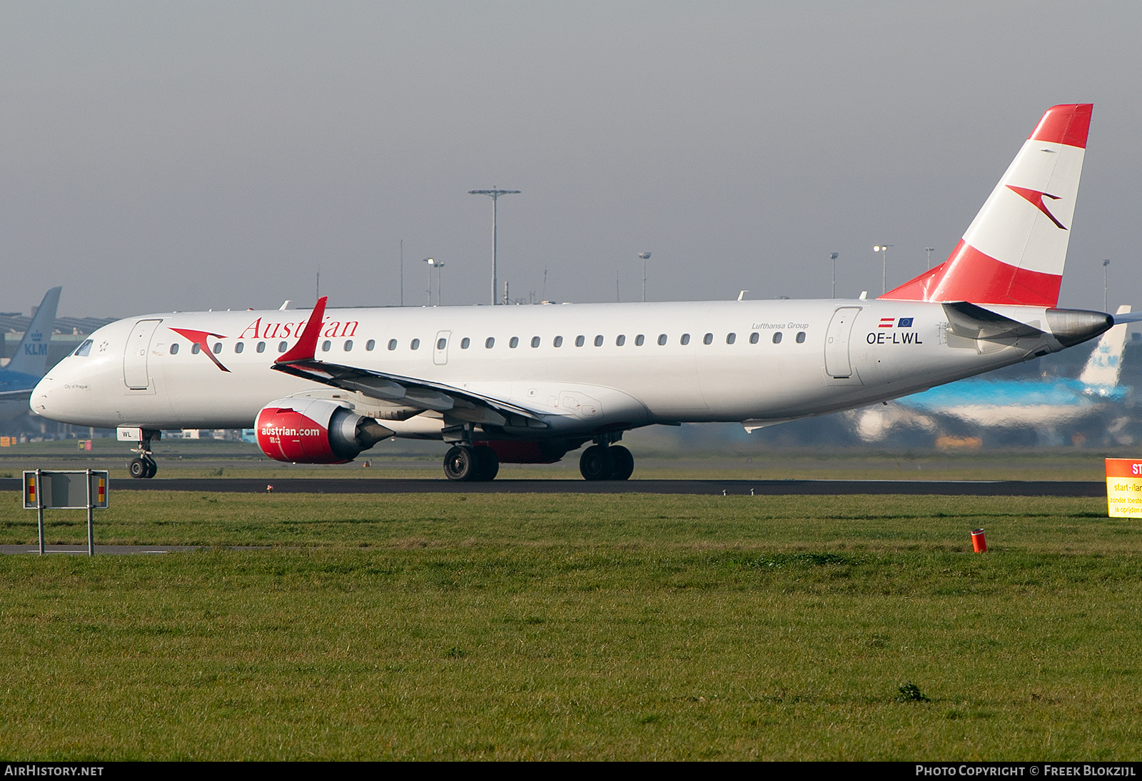 Aircraft Photo of OE-LWL | Embraer 195LR (ERJ-190-200LR) | Austrian Airlines | AirHistory.net #338082