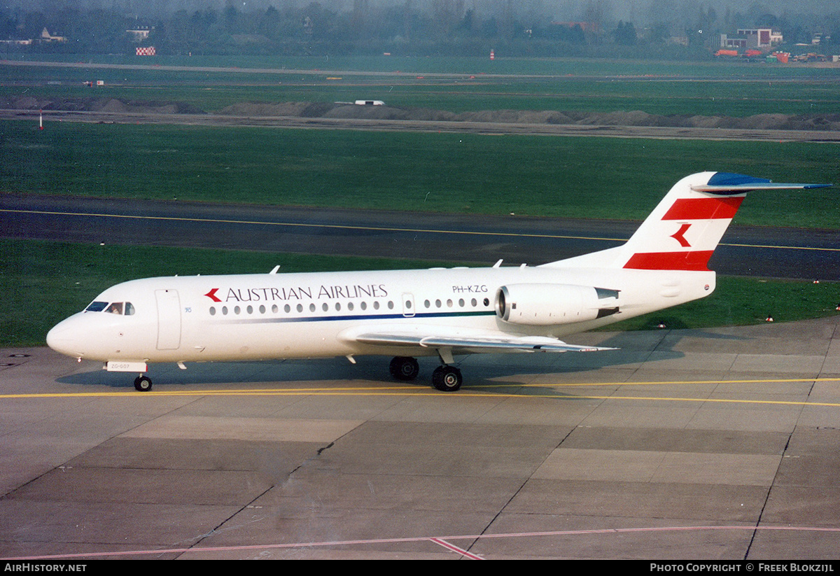 Aircraft Photo of PH-KZG | Fokker 70 (F28-0070) | Austrian Airlines | AirHistory.net #338090