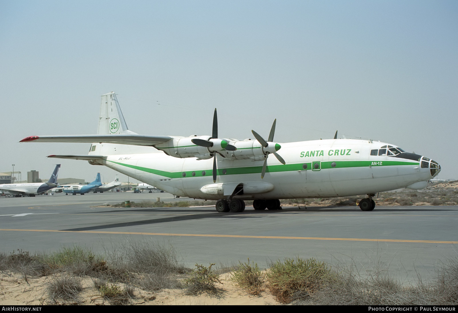 Aircraft Photo of EL-ALJ | Antonov An-12BK | Santa Cruz Imperial - SCI | AirHistory.net #338329