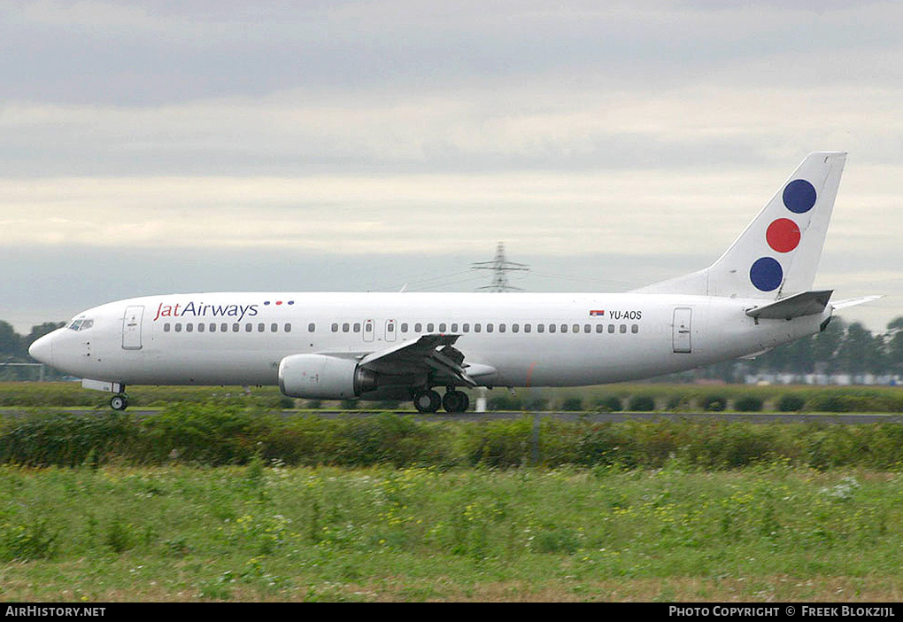 Aircraft Photo of YU-AOS | Boeing 737-4B7 | Jat Airways | AirHistory.net #338350