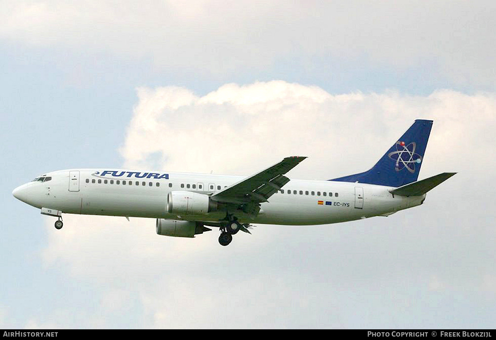 Aircraft Photo of EC-IYS | Boeing 737-4Y0 | Futura International Airways | AirHistory.net #338366