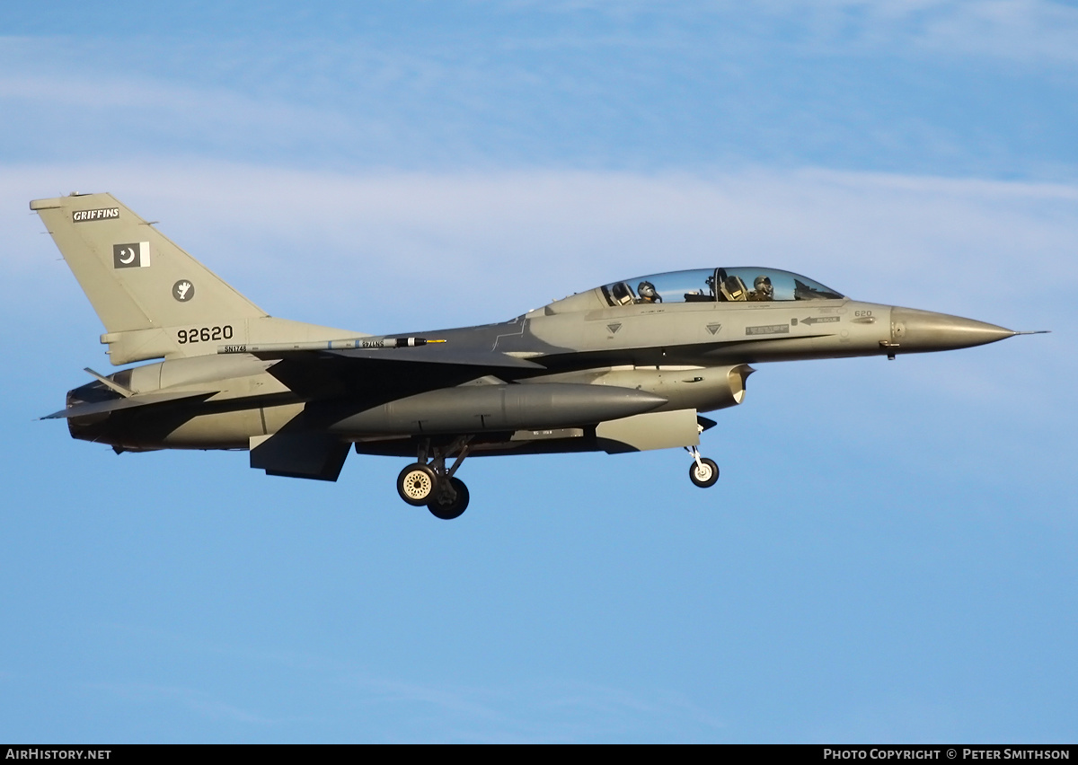 Aircraft Photo of 92620 | General Dynamics F-16B Fighting Falcon | Pakistan - Air Force | AirHistory.net #338372