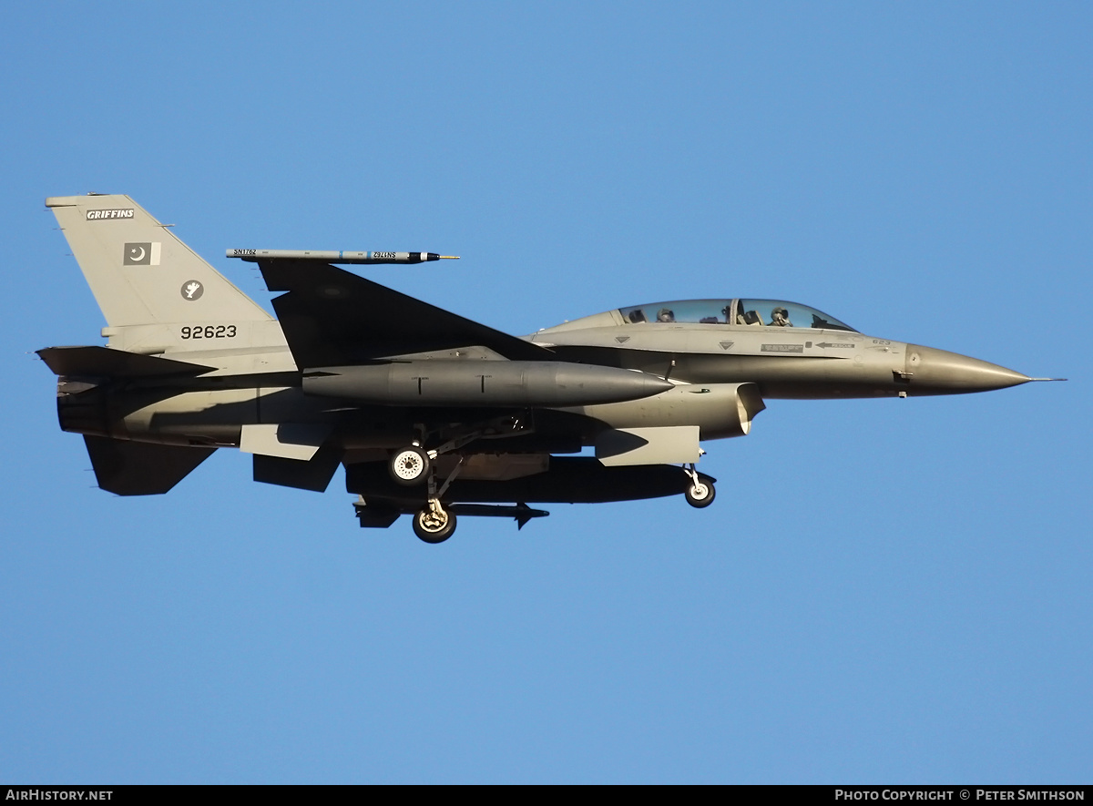 Aircraft Photo of 92623 | General Dynamics F-16B Fighting Falcon | Pakistan - Air Force | AirHistory.net #338391