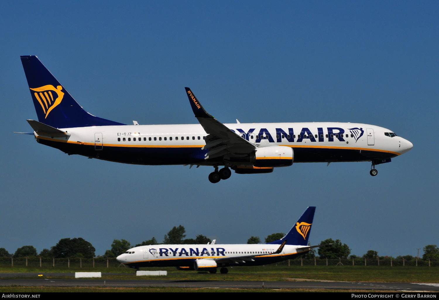 Aircraft Photo of EI-GJZ | Boeing 737-800 | Ryanair | AirHistory.net #338597