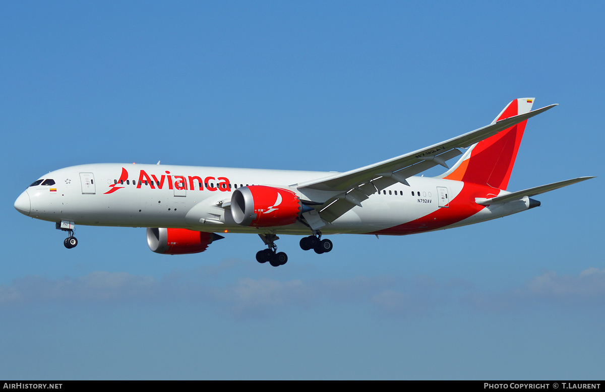 Aircraft Photo of N792AV | Boeing 787-8 Dreamliner | Avianca | AirHistory.net #338696