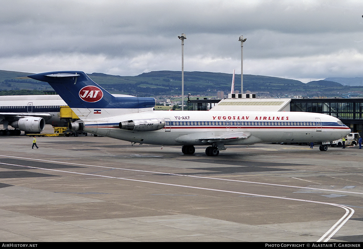 Aircraft Photo of YU-AKF | Boeing 727-2H9/Adv | JAT Yugoslav Airlines - Jugoslovenski Aerotransport | AirHistory.net #338701