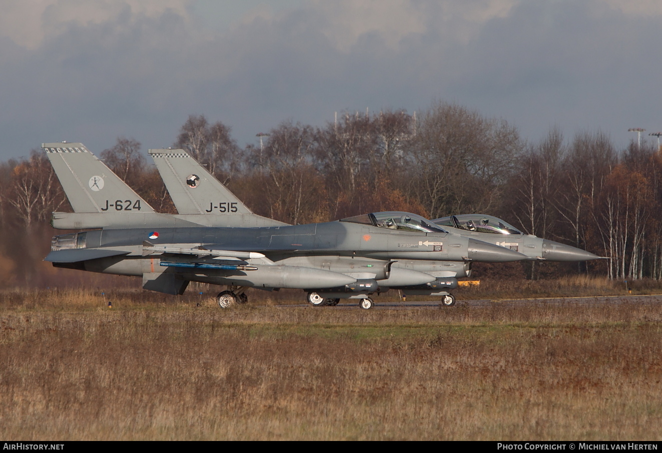 Aircraft Photo of J-624 | General Dynamics F-16AM Fighting Falcon | Netherlands - Air Force | AirHistory.net #338720